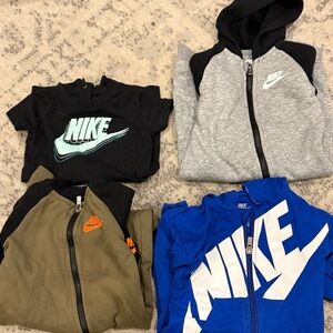 Nike Kids Hoodie and T-Shirt Set - Black, Gray, Blue, Olive